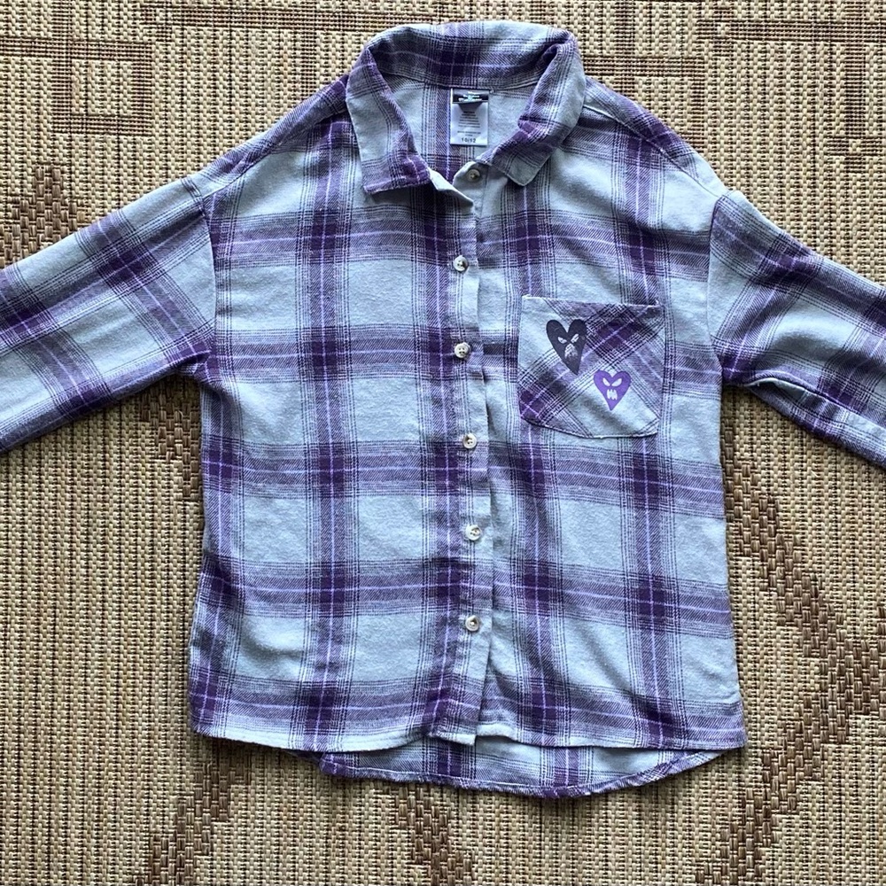Disney Purple Plaid Shirt - The Nightmare Before Christmas